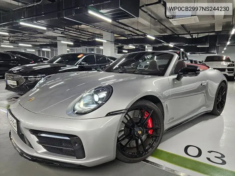 911 (992) Carrera 4 Gts Cabriolet VIN: WP0CB2997NS244230 Lot: 40020375