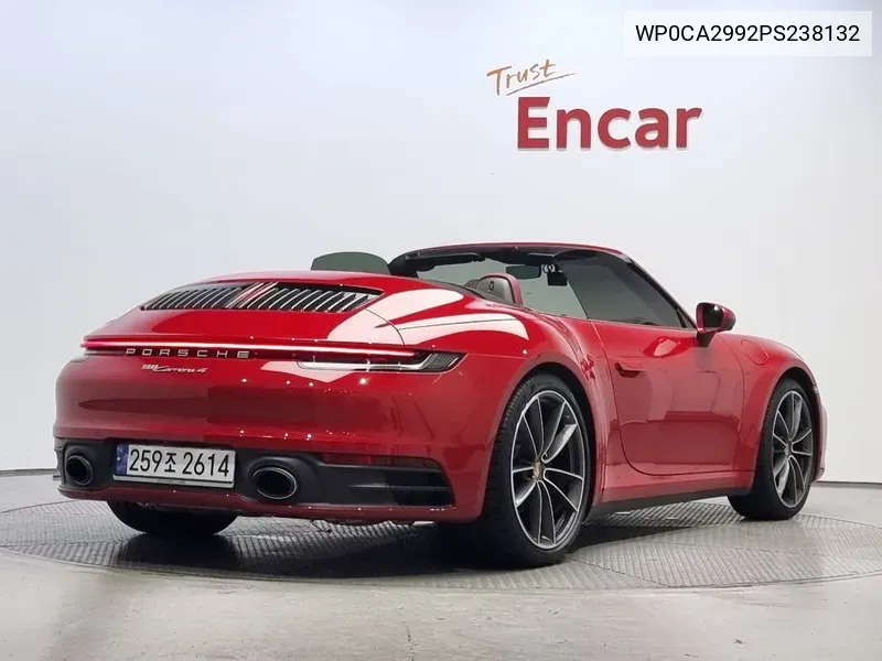 911 (992) Carrera 4 Cabriolet VIN: WP0CA2992PS238132 Lot: 38028183
