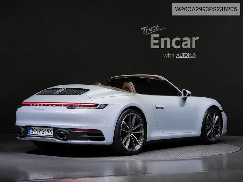 911 (992) Carrera Cabriolet VIN: WP0CA2993PS238205 Lot: 39581034