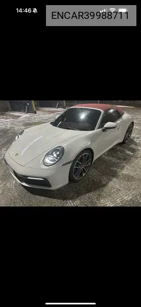 911 (992) Carrera S Cabriolet VIN: ENCAR39988711 Lot: 39988711