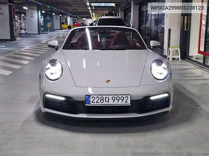 911 (992) Carrera 4S Cabriolet VIN: WP0CA2998RS238123 Lot: 40013360