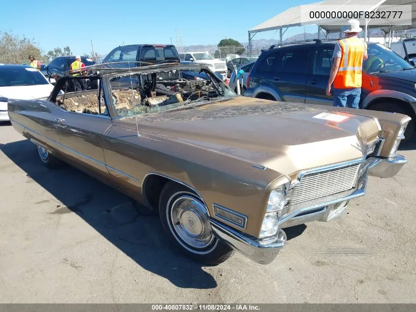 1968 Cadillac Deville VIN: F8232777