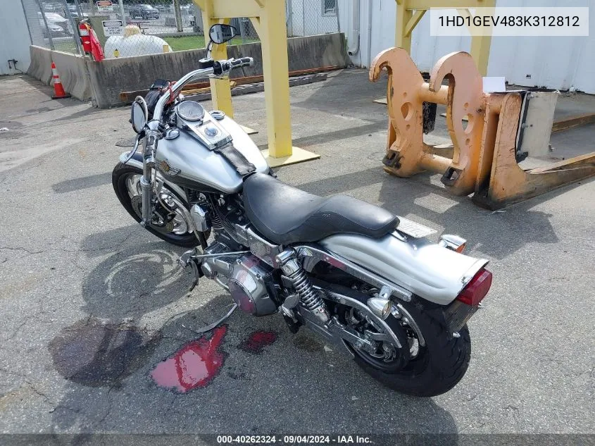 2003 Harley-Davidson Fxdwg Anniversary VIN: 1HD1GEV483K312812 Lot: 40262324