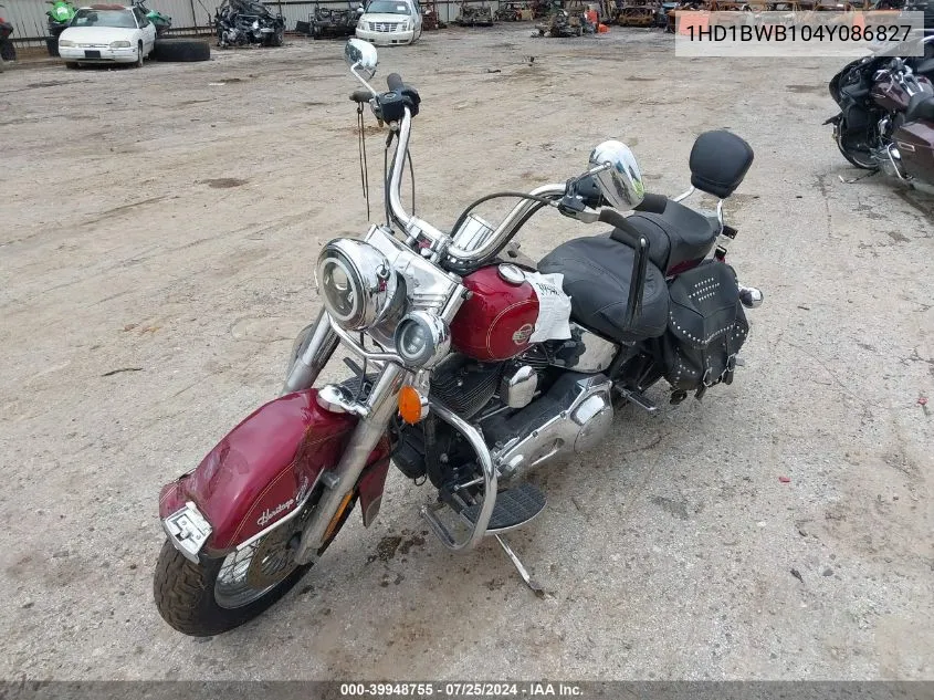 2004 Harley-Davidson Flstci VIN: 1HD1BWB104Y086827 Lot: 39948755