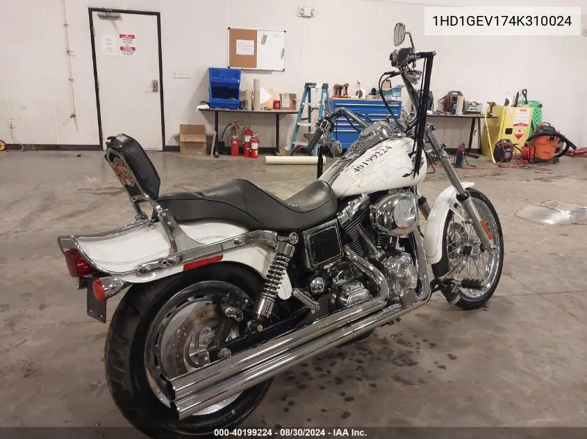 2004 Harley-Davidson Fxdwg VIN: 1HD1GEV174K310024 Lot: 40199224