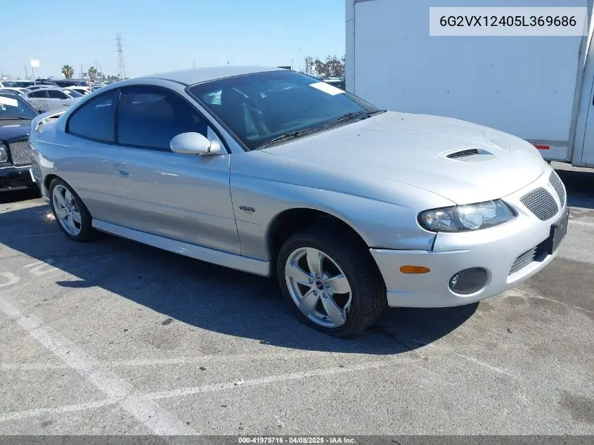 2005 Pontiac Gto VIN: 6G2VX12U05L369686 Lot: 41975716