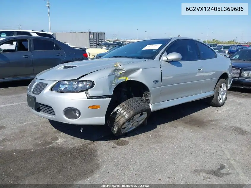 2005 Pontiac Gto VIN: 6G2VX12U05L369686 Lot: 41975716