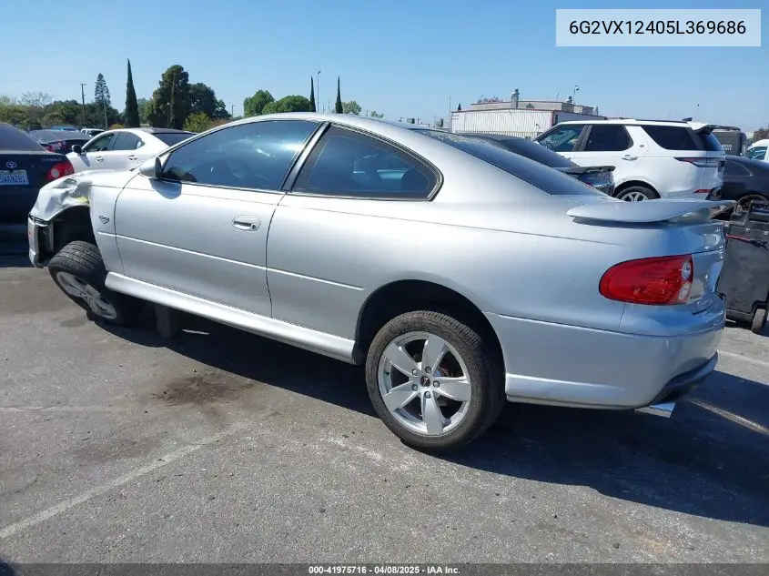 2005 Pontiac Gto VIN: 6G2VX12U05L369686 Lot: 41975716