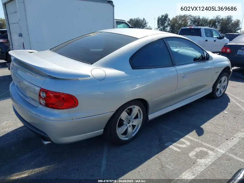 2005 Pontiac Gto VIN: 6G2VX12U05L369686 Lot: 41975716