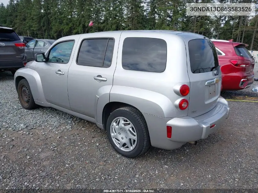 2006 Chevrolet Hhr Ls VIN: 3GNDA13D86S583526 Lot: 42617371