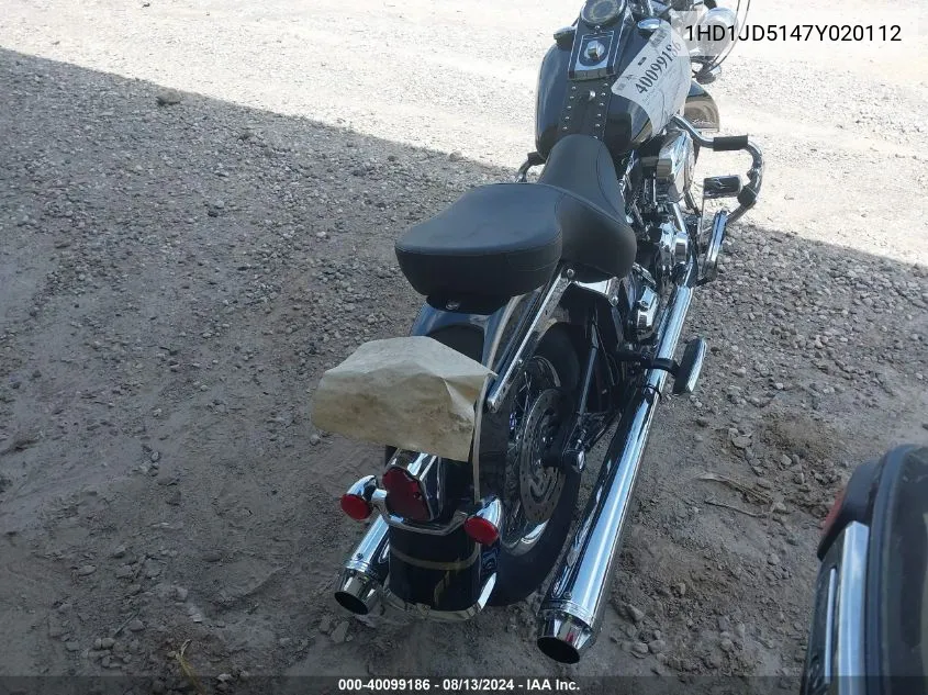 2007 Harley-Davidson Flstn VIN: 1HD1JD5147Y020112 Lot: 40099186