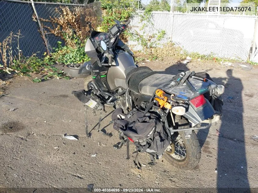 2014 Kawasaki Kl650 E VIN: JKAKLEE11EDA75074 Lot: 40384695