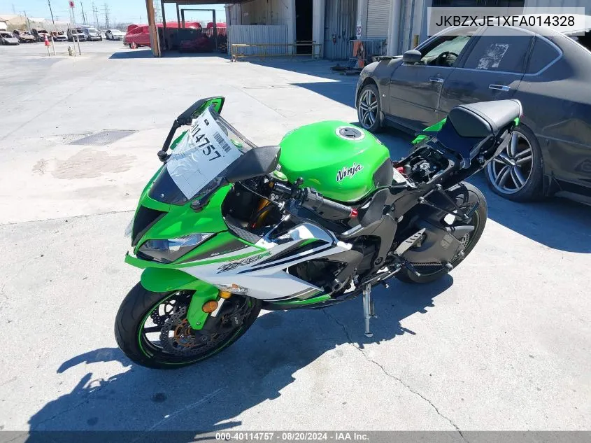 2015 Kawasaki Zx636 E VIN: JKBZXJE1XFA014328 Lot: 40114757
