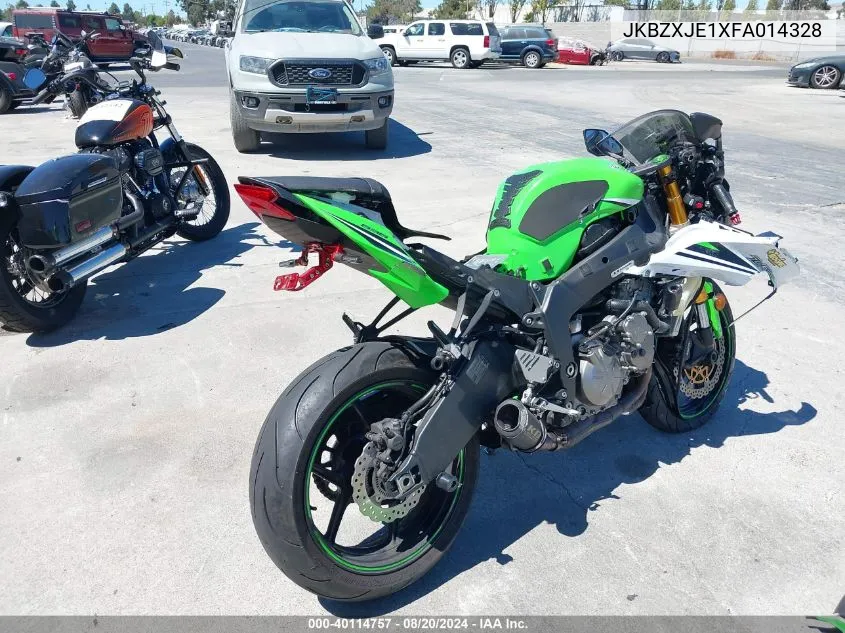2015 Kawasaki Zx636 E VIN: JKBZXJE1XFA014328 Lot: 40114757