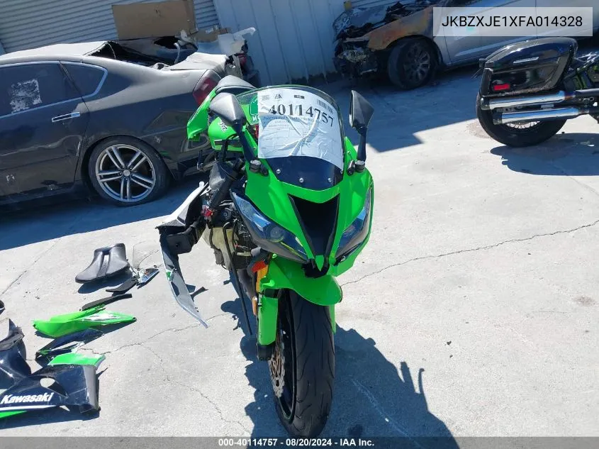 2015 Kawasaki Zx636 E VIN: JKBZXJE1XFA014328 Lot: 40114757