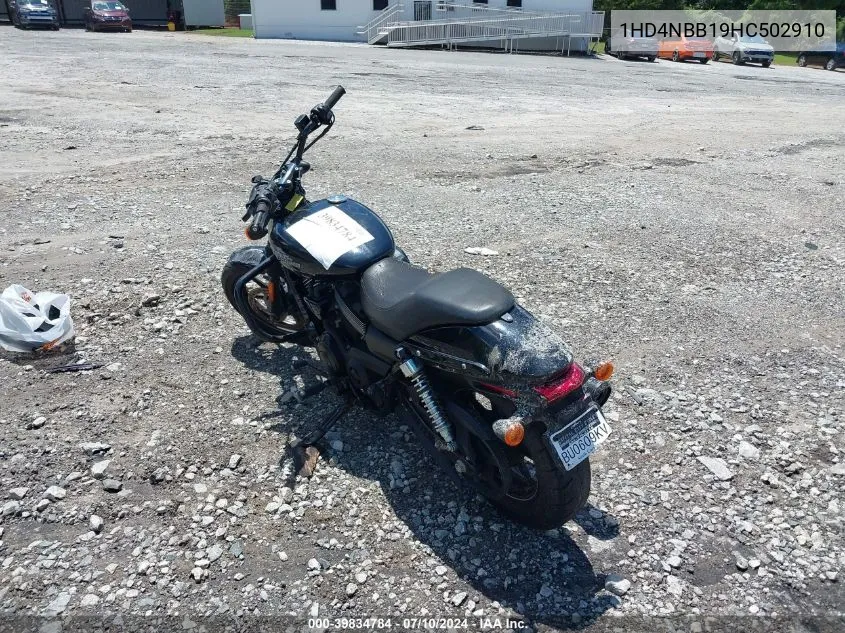 2017 Harley-Davidson Xg750 VIN: 1HD4NBB19HC502910 Lot: 39834784