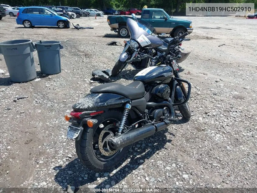 2017 Harley-Davidson Xg750 VIN: 1HD4NBB19HC502910 Lot: 39834784