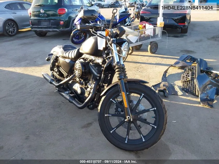 2022 Harley-Davidson Xl883 N VIN: 1HD4LE228NB411404 Lot: 40315707
