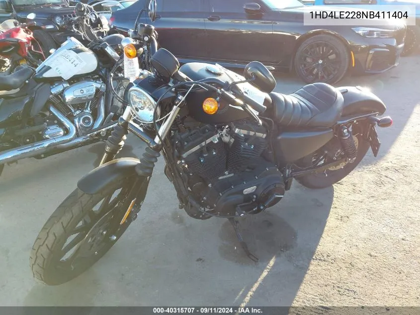 2022 Harley-Davidson Xl883 N VIN: 1HD4LE228NB411404 Lot: 40315707