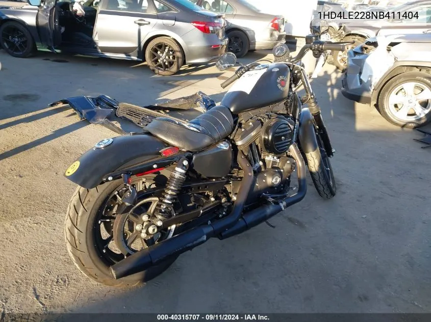 2022 Harley-Davidson Xl883 N VIN: 1HD4LE228NB411404 Lot: 40315707