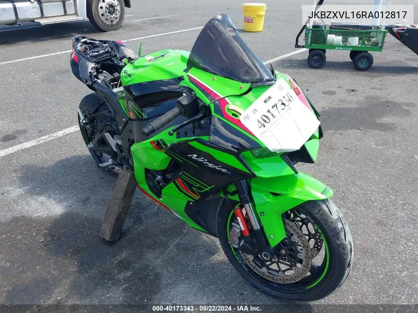 2024 Kawasaki Zx1002 L VIN: JKBZXVL16RA012817 Lot: 40173343