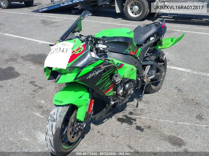 2024 Kawasaki Zx1002 L VIN: JKBZXVL16RA012817 Lot: 40173343