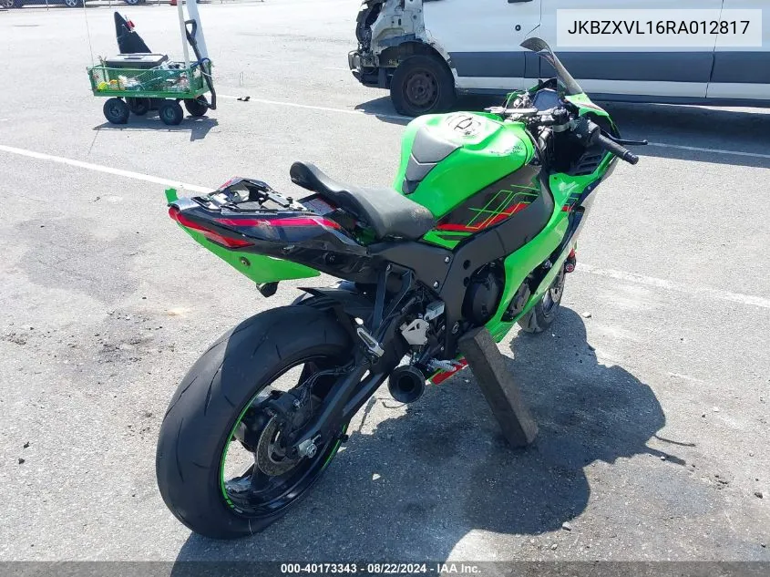 2024 Kawasaki Zx1002 L VIN: JKBZXVL16RA012817 Lot: 40173343