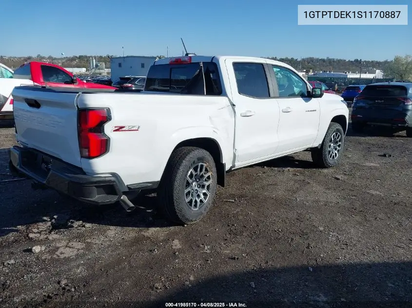 2025 Chevrolet Colorado 4Wd Z71 VIN: 1GCPTDEK1S1170887 Lot: 41985170
