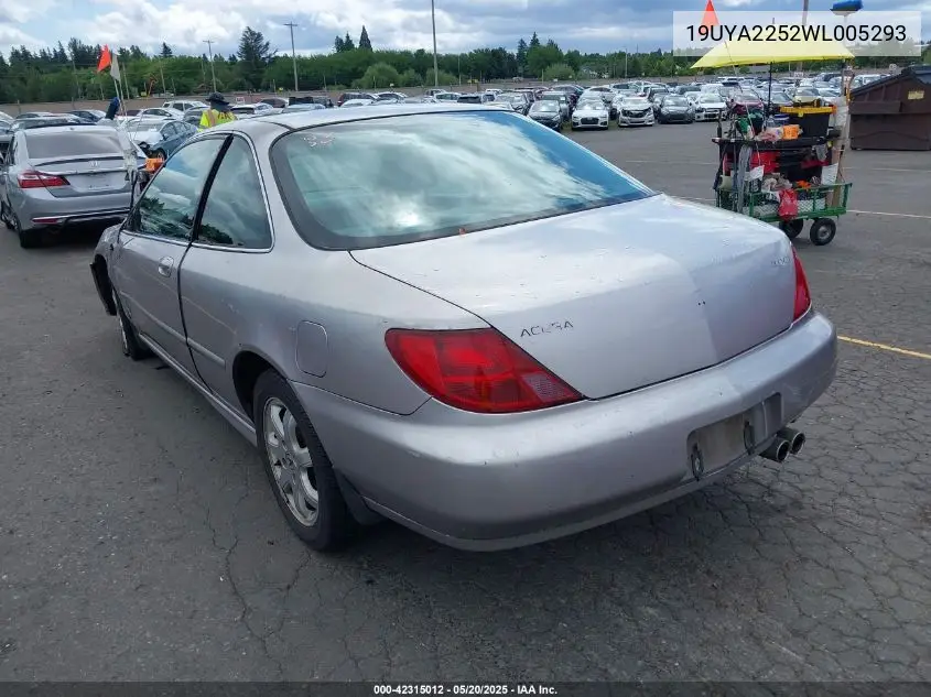 1998 Acura Cl 3.0 VIN: 19UYA2252WL005293 Lot: 42315012
