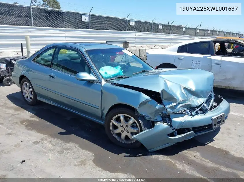 1998 Acura Cl 3.0 VIN: 19UYA225XWL001637 Lot: 42327160