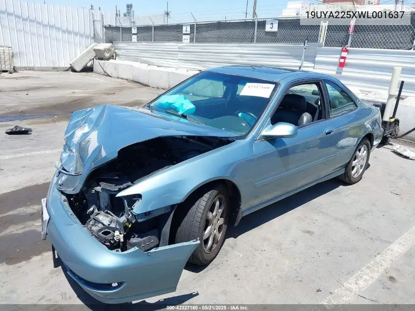 1998 Acura Cl 3.0 VIN: 19UYA225XWL001637 Lot: 42327160