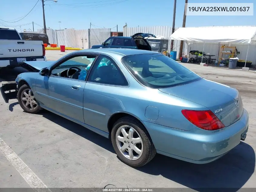 1998 Acura Cl 3.0 VIN: 19UYA225XWL001637 Lot: 42327160