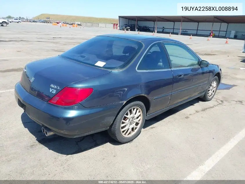 1999 Acura Cl 3.0 VIN: 19UYA2258XL008894 Lot: 42174212