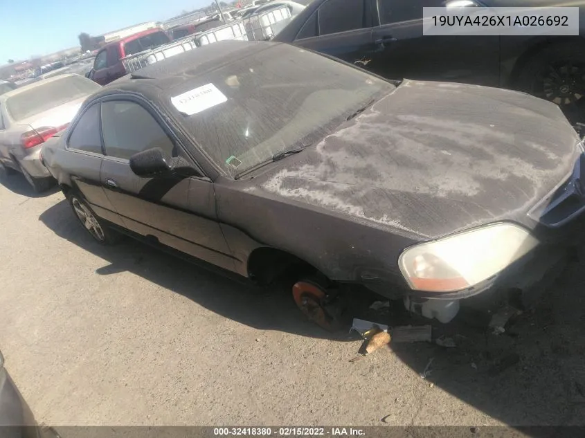 2001 Acura Cl Type S VIN: 19UYA426X1A026692 Lot: 32418380
