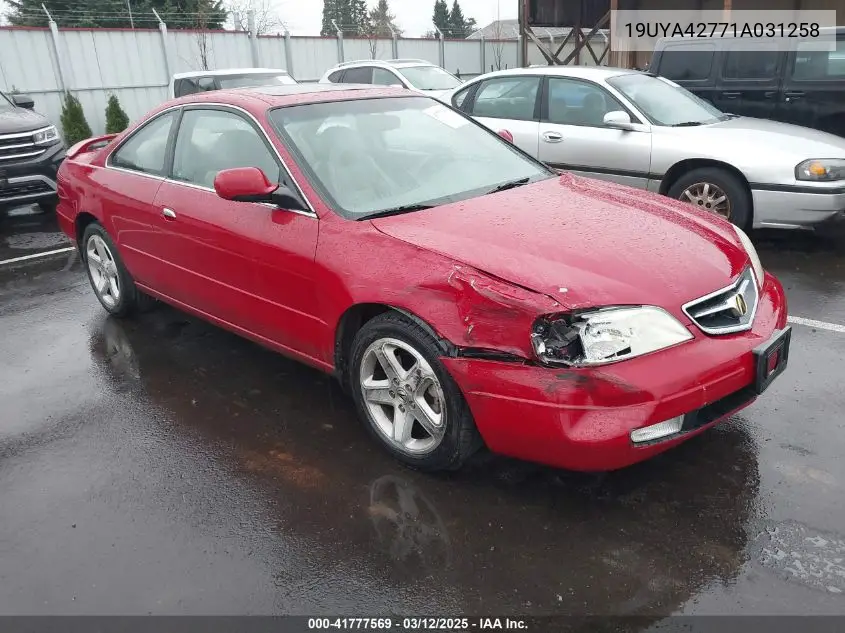 2001 Acura Cl 3.2 Type S VIN: 19UYA42771A031258 Lot: 41777569