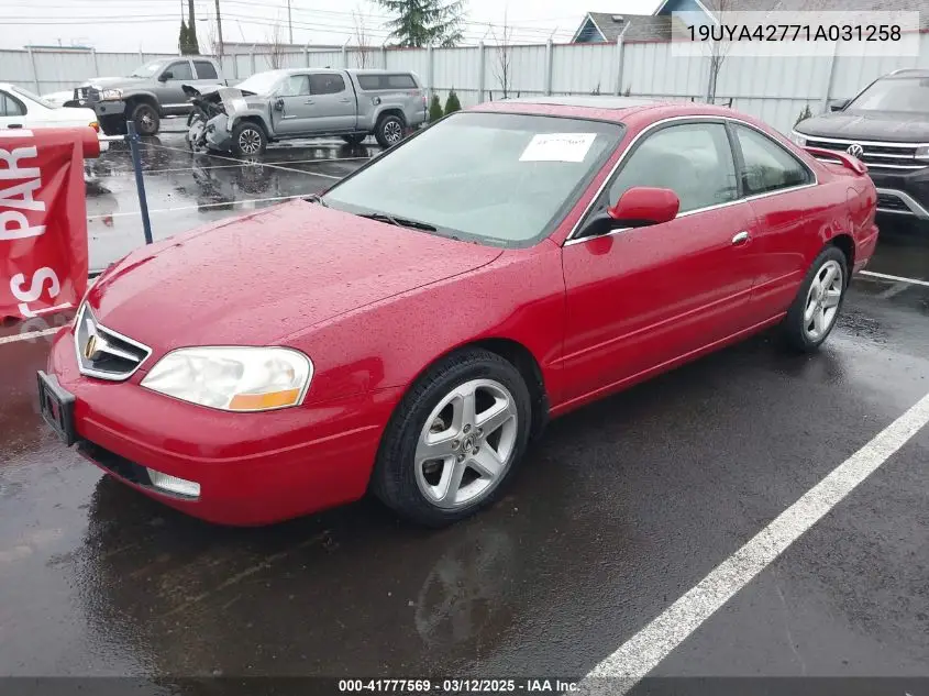 2001 Acura Cl 3.2 Type S VIN: 19UYA42771A031258 Lot: 41777569