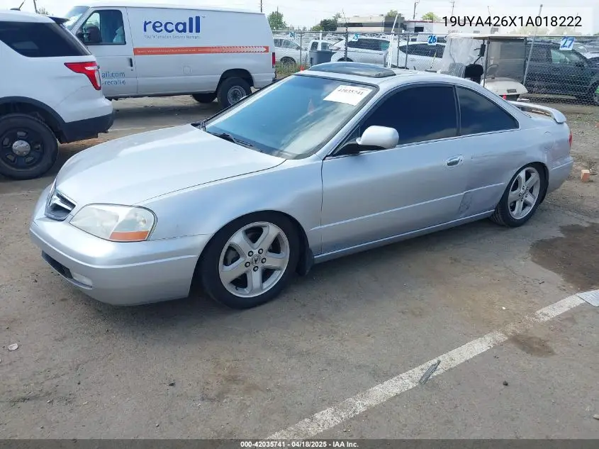 2001 Acura Cl 3.2 Type S VIN: 19UYA426X1A018222 Lot: 42035741
