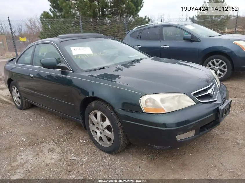 2001 Acura Cl 3.2 VIN: 19UYA42411A012162 Lot: 42120206