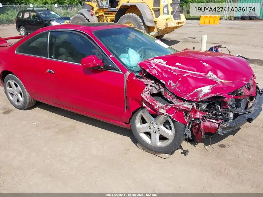 2001 Acura Cl 3.2 Type S VIN: 19UYA42741A036174 Lot: 42225611