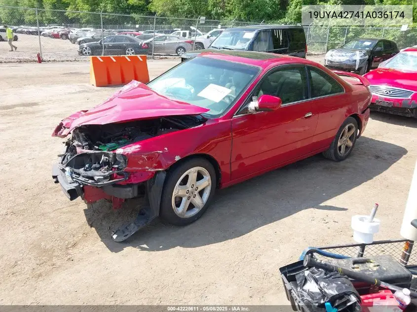 2001 Acura Cl 3.2 Type S VIN: 19UYA42741A036174 Lot: 42225611