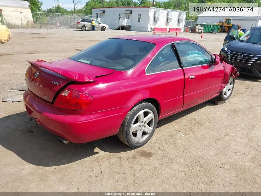 2001 Acura Cl 3.2 Type S VIN: 19UYA42741A036174 Lot: 42225611