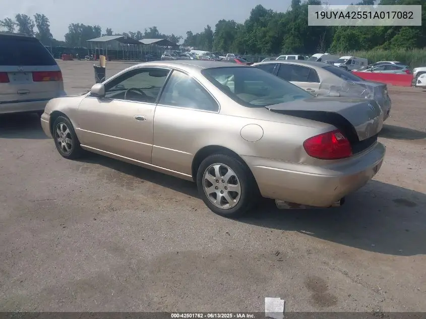2001 Acura Cl 3.2 VIN: 19UYA42551A017082 Lot: 42501762