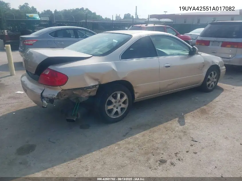 2001 Acura Cl 3.2 VIN: 19UYA42551A017082 Lot: 42501762