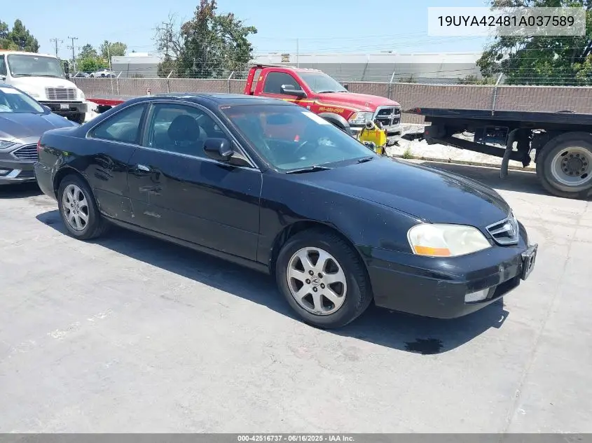 2001 Acura Cl 3.2 VIN: 19UYA42481A037589 Lot: 42516737