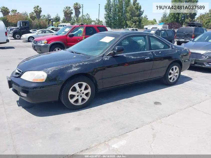2001 Acura Cl 3.2 VIN: 19UYA42481A037589 Lot: 42516737