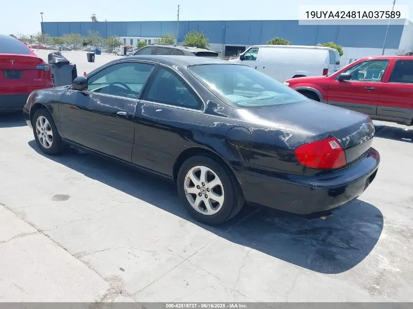 2001 Acura Cl 3.2 VIN: 19UYA42481A037589 Lot: 42516737
