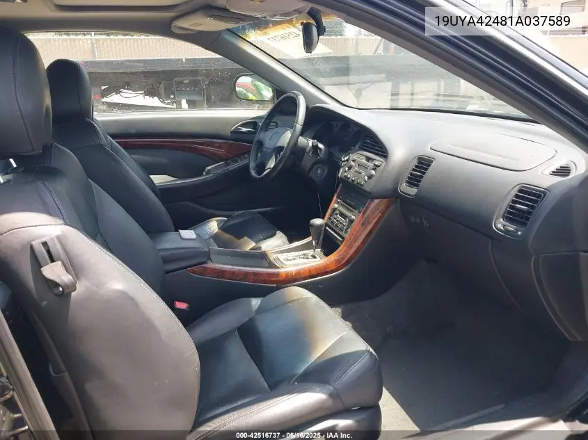 2001 Acura Cl 3.2 VIN: 19UYA42481A037589 Lot: 42516737