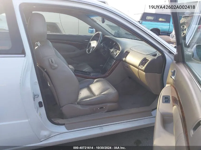 2002 Acura Cl 3.2 Type S VIN: 19UYA42602A002418 Lot: 40721614