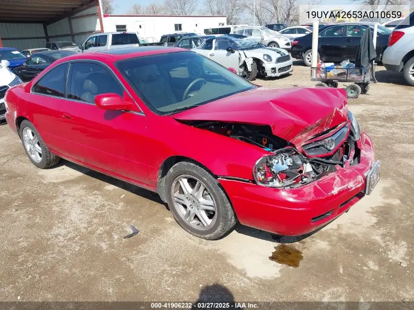 2003 Acura Cl 3.2 Type S Automatic VIN: 19UYA42653A010659 Lot: 41906232