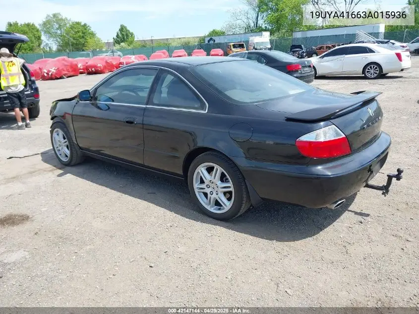 2003 Acura Cl 3.2 Type S Manual VIN: 19UYA41663A015936 Lot: 42147144